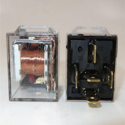 общее автомобильное реле 12V 24A 80A 5-контактный с лампой
